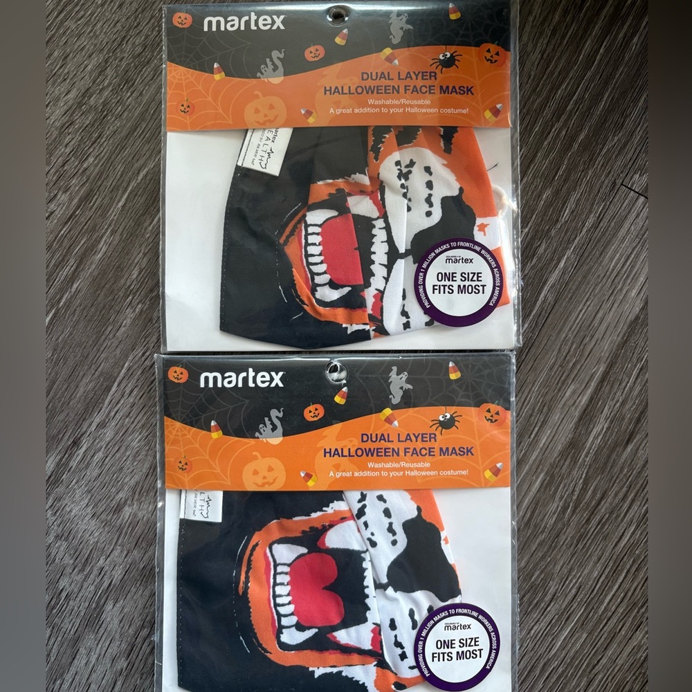 2pk Martex Halloween Face Mask Set